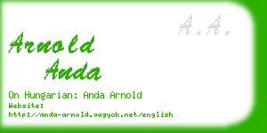 arnold anda business card